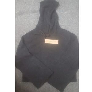 Cashmere cropped hoodie